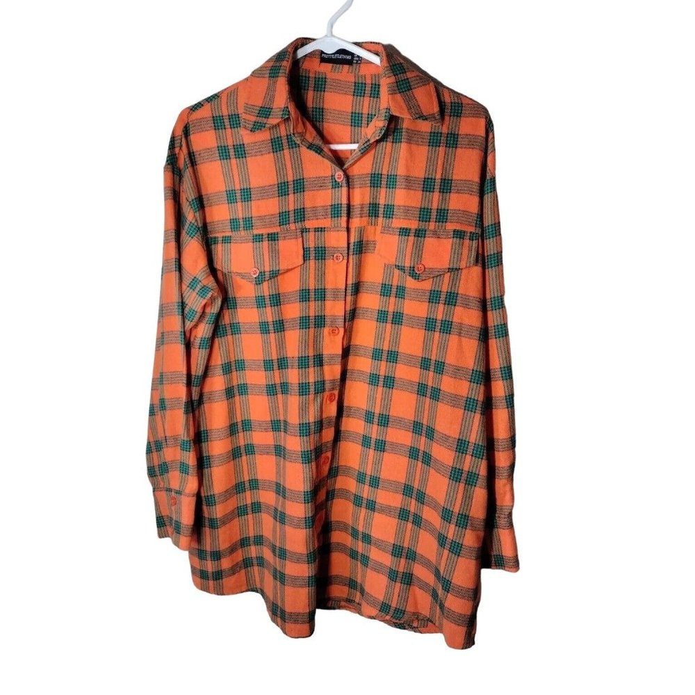 Pretty Little Thing Shirt 2 Oversized Button Down Plaid Fall